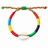 Rainbow Cowrie Shell Bracelet - OIYA