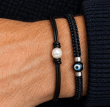 Men's Freshwater Baroque White Pearl Bracelet