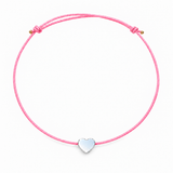 Silver Heart Hematite Charm Bracelet - OIYA
