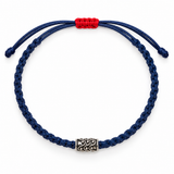 Philo Navy Sterling Silver Braided Bracelet