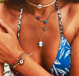 Coconut Evil Eye Pendant Necklace - OIYA