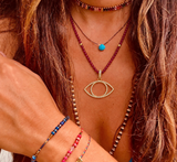 Mega Evil Eye Coral Necklace