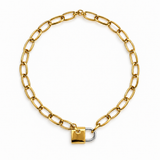 Vera Gold Lock Necklace