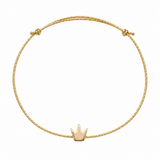 Gold Crown Hematite Charm Bracelet