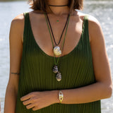 Spotted Seashell Paracord Necklace - OIYA