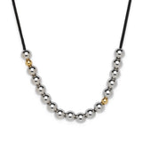 Vana Titanium Ball Cord Necklace - OIYA