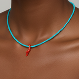 Azul Coral Dagger Choker - OIYA