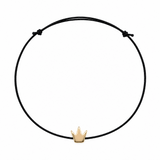 Gold Crown Hematite Charm Bracelet
