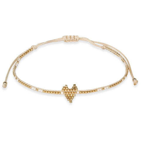 Gold Miyuki Heart Bracelet