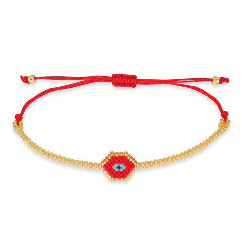 Red Miyuki Eye Bracelet