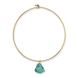 Turquoise Gem Fine Collar Necklace