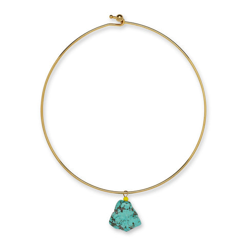 Turquoise Gem Fine Collar Necklace