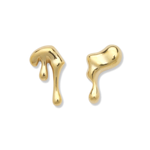 Gold Dripping Studs