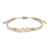 Love Tan Leather Bracelet