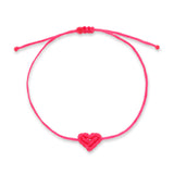 Mini Neon Pink Heart Bracelet