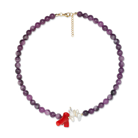 Lilah Purple Jade Choker