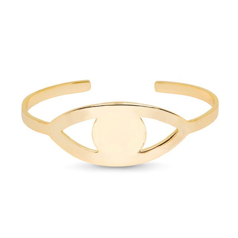 Gold Evil Eye Bangle