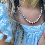 Kids Freshwater Baroque Pearl Rainbow Necklace
