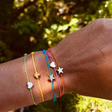 Gold Star Hematite Charm Bracelet - OIYA