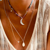 Liberty Mother of Pearl Charm Necklace - OIYA