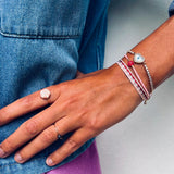 Queen Mother of Pearl Heart Bracelet
