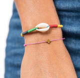Rainbow Cowrie Shell Bracelet