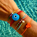 Cheyanne Mini Ceramic Evil Eye Bracelet