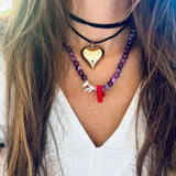 Lilah Purple Jade Choker