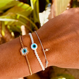 Silver Lightning Bolt Charm Bracelet - OIYA