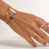 Silver Heart Hematite Charm Bracelet - OIYA
