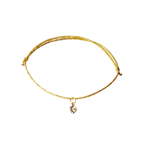 Gold Eye Charm Bracelet - OIYA