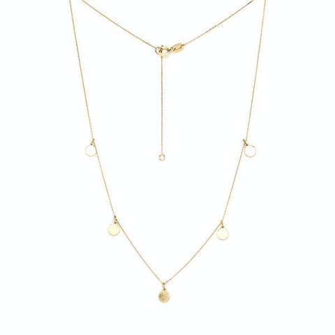 Solid Gold Circle Necklace - OIYA