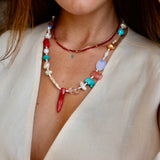 Kiara Freshwater Pearl & Coral Necklace