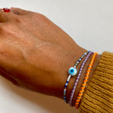 Blue Evil Eye Thread Bracelet - OIYA