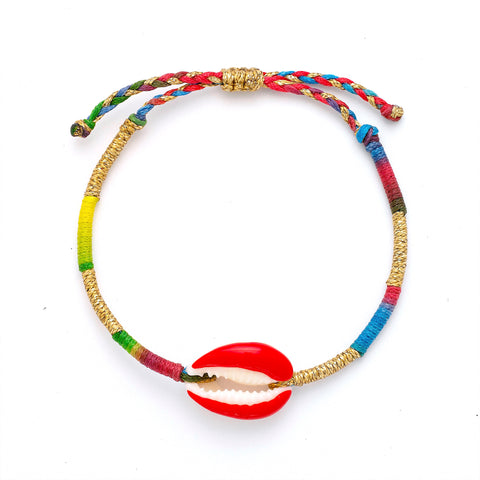 Red Candy Shell Bracelet - OIYA