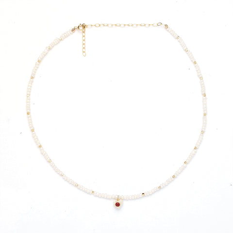 Freshwater Baroque Pearl Heart Necklace - OIYA