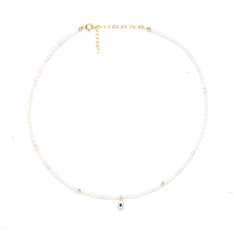 Freshwater Baroque Pearl Teardrop Necklace - OIYA
