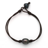 Freshwater Baroque Black Pearl Bracelet - OIYA