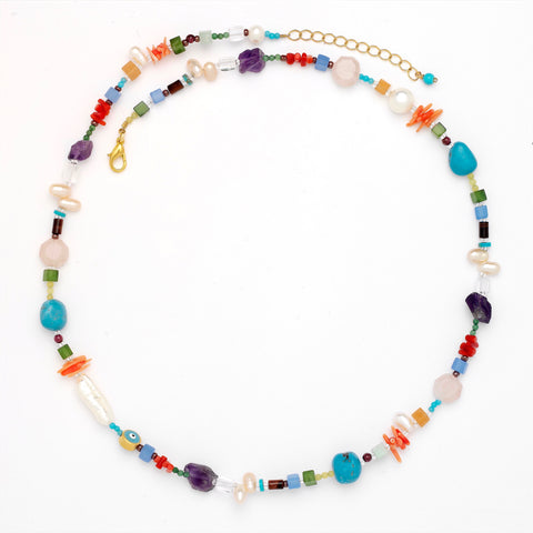 Julia Mixed Gem Choker