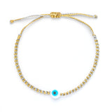 Duo Color Evil Eye Braided Bracelet - OIYA