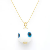 Coconut Evil Eye Pendant Necklace - OIYA