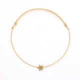 Gold Star Hematite Charm Bracelet - OIYA