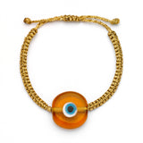 Mini Chai Glass Evil Eye Bracelet