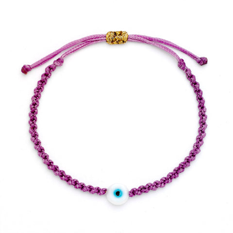 Ube Braided Bead Bracelet