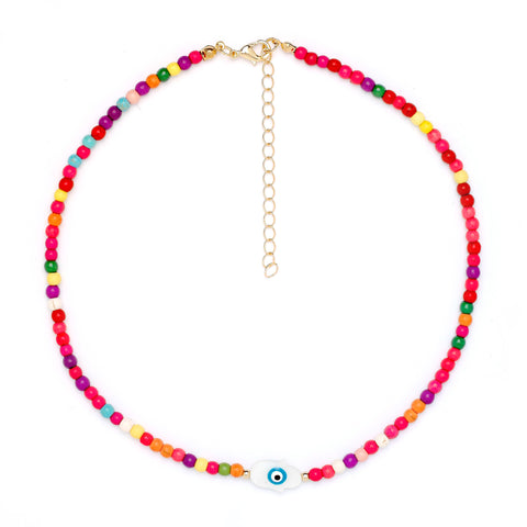 Hand of Fatima Beaded Choker