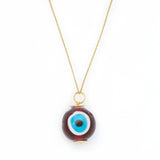 Merlot Evil Eye Pendant Necklace - OIYA