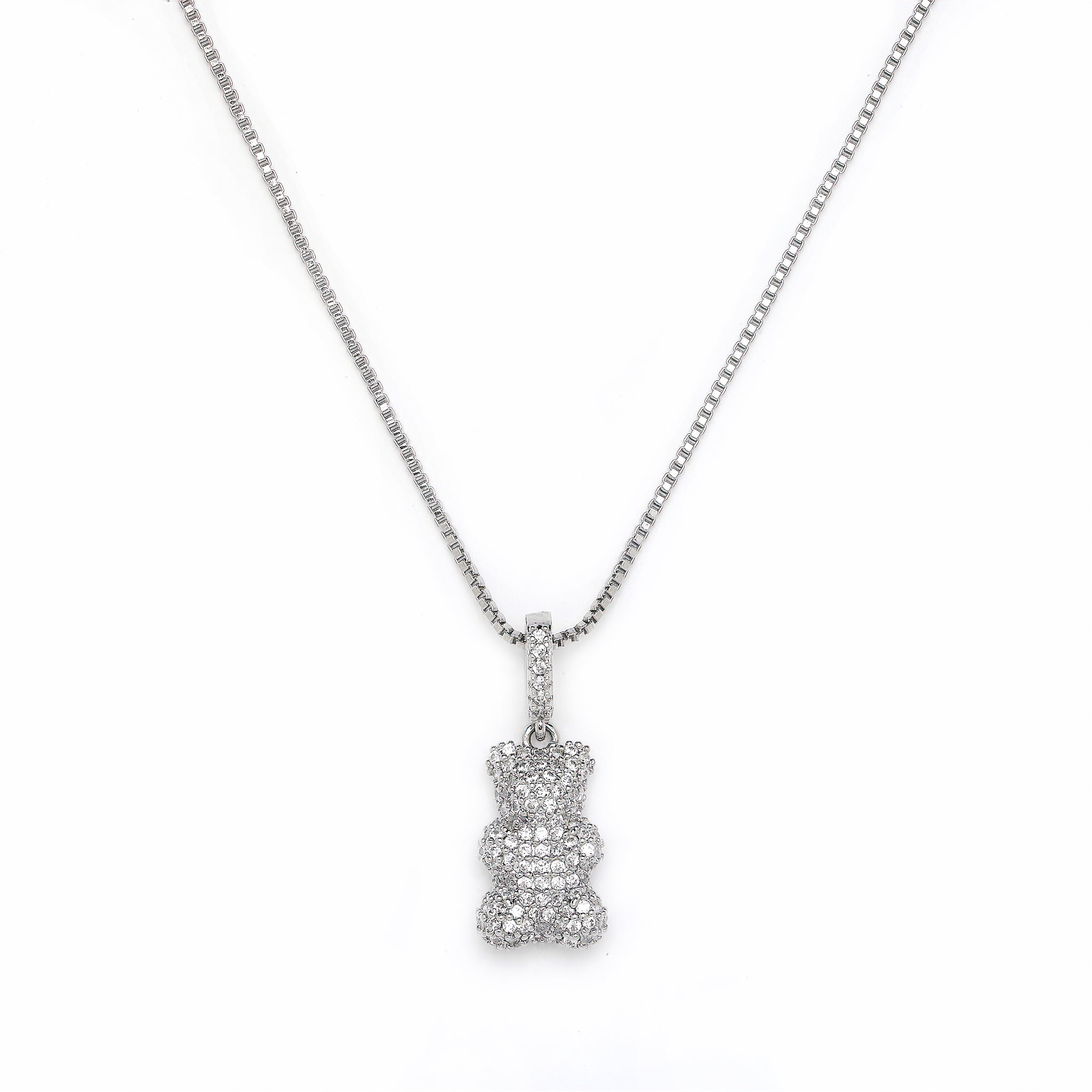 TC285 retailer Silver Teddy Bear Necklace