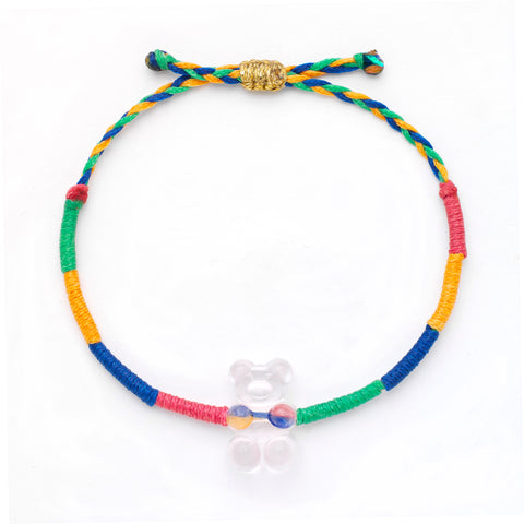Kids Clear Gummy Bear Rainbow Bracelet