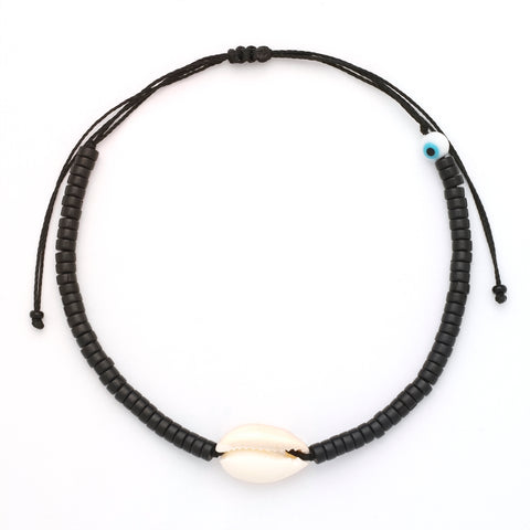 Pepper Cowrie Shell Anklet
