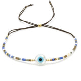 Blue Evil Eye Thread Bracelet - OIYA